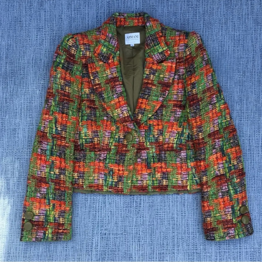 Armani Collezioni Multicolor Tweed Jacket